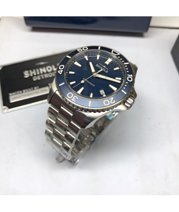 Shinola The Lake Michigan Monster Automatic Blue Watch 43mm Steel Bracelet hantent personnes