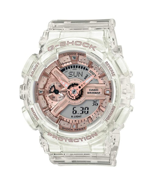 Casio G-Shock GMAS110SR-7A Transparent X Rose Gold Metallic Clear Womens Watch livraison et retour toujours gratuits