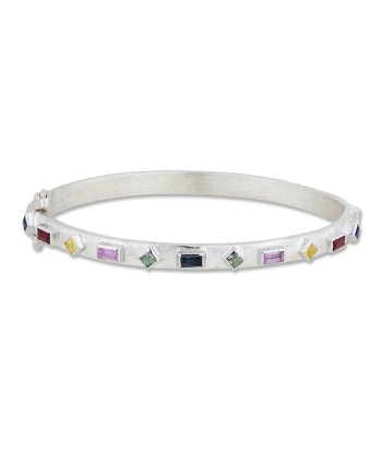 Lika Behar "Prismic" Bracelet Silver with Multicolor Sapphires PZ-B-111-SILSA-9 france