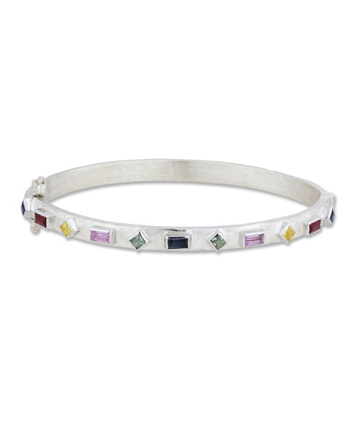 Lika Behar "Prismic" Bracelet Silver with Multicolor Sapphires PZ-B-111-SILSA-9 france