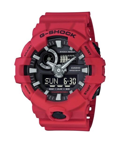 Casio G-Shock Red Black Analog-Digital Mens Watch GA700-4A Voir les baskets