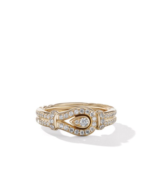 David Yurman Throughbred Loop Ring in 18K Yellow Gold with Full Pave Diamonds suggérées chez