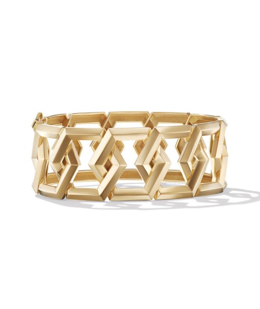 David Yurman Carlyle Bracelet in 18K Yellow Gold, 24MM de France