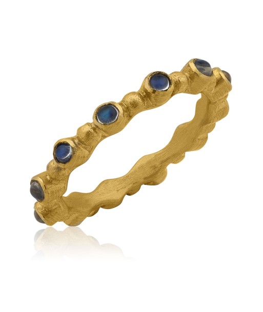 Lika Behar "Love" Ring Cabochon Blue Moonstone 22K Gold Ring 2 - 3 jours ouvrés.