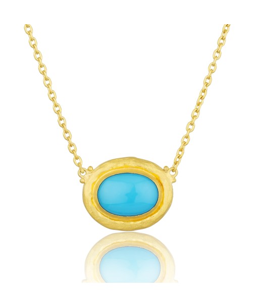 Pre-owned Lika Behar 24k Gold "Sloane" Sleeping Beauty Turquoise Necklace SLO-N-201-GTQ online