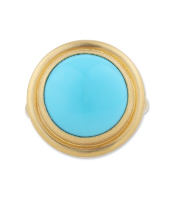 Pre-owned Lika Behar 22k Gold "Sloane" Sleeping Beauty Turquoise Ring à prix réduit toute l'année