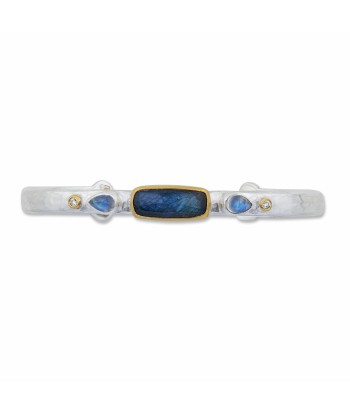 Lika Behar "Moondance" Open Bracelet Silver & 24K Gold Moonstone & Labradorite Onyx Doublet suggérées chez