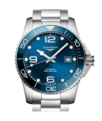 Longines Hydroconquest 41MM Automatic Sunray Blue Dial Ceramic Watch L37814966 français