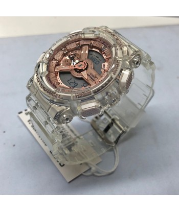 Casio G-Shock GMAS110SR-7A Transparent X Rose Gold Metallic Clear Womens Watch livraison et retour toujours gratuits