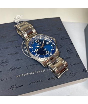 Longines Hydroconquest 41MM Automatic Sunray Blue Dial Ceramic Watch L37814966 français