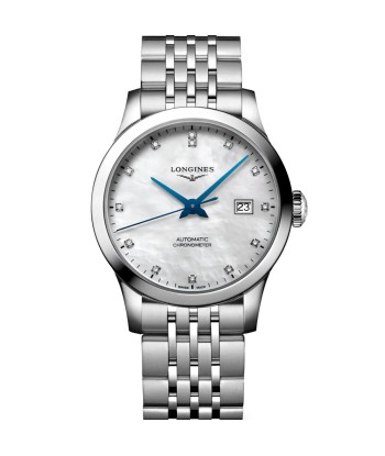 Longines Record 30MM Automatic Mother of Pearl Dial Diamond Watch L23214876 destockage