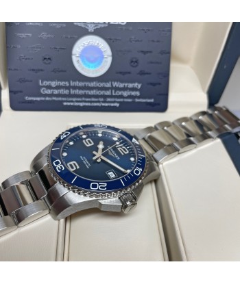 Longines Hydroconquest 41MM Automatic Sunray Blue Dial Ceramic Watch L37814966 français