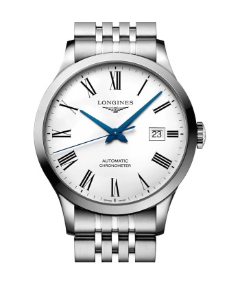 Longines Record 40MM Automatic White Dial Stainless Steel Watch L28214116 prix