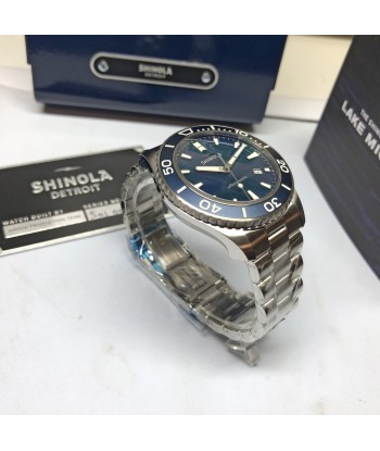 Shinola The Lake Michigan Monster Automatic Blue Watch 43mm Steel Bracelet hantent personnes