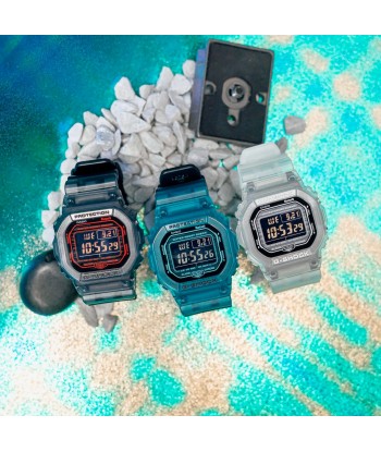 CASIO G-SHOCK DWB5600G-2 Bluetooth Clear Jelly Aqua Blue Digital Watch de pas cher