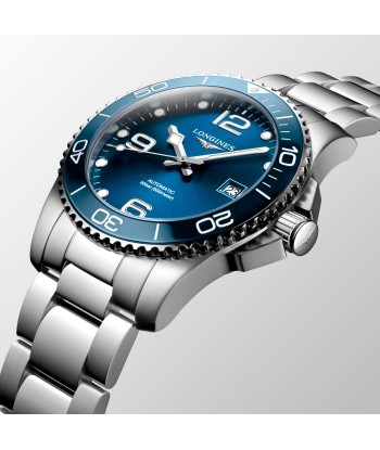 Longines Hydroconquest 41MM Automatic Sunray Blue Dial Ceramic Watch L37814966 français