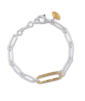 Lika Behar "Chill-Link" Bracelet Sterling Silver & 22K Gold Toggle 8" CHL22-B-102-SILG-10 Livraison rapide