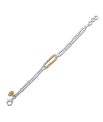 Lika Behar "Chill-Link" Bracelet Sterling Silver & 22K Gold Toggle 8" CHL22-B-102-SILG-10 Livraison rapide