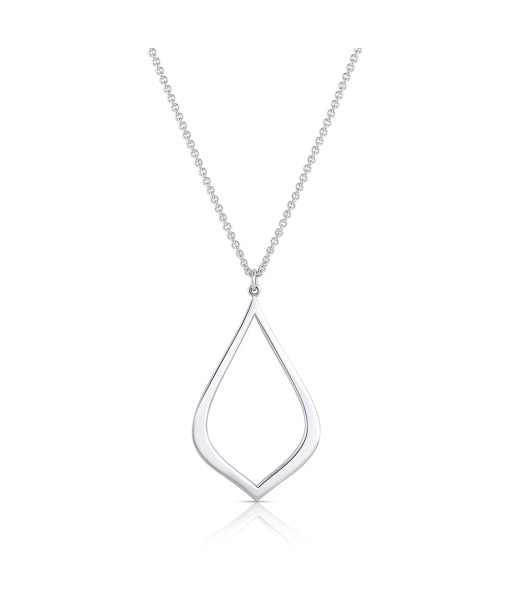 Sterling Silver Teardrop Pendant Necklace l'évolution des habitudes 