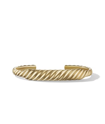 David Yurman Sculpted Cable Contour Cuff Bracelet in 18K Yellow Gold, 9MM france