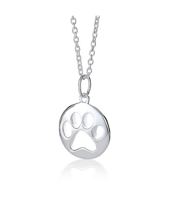 Sterling Silver Pawprint Token Necklace de technologie