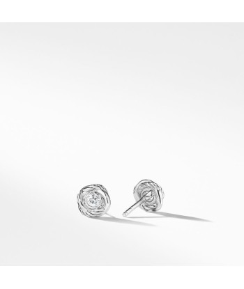 David Yurman Crossover Infinity Stud Earrings in 18K White Gold with Diamonds l'achat 