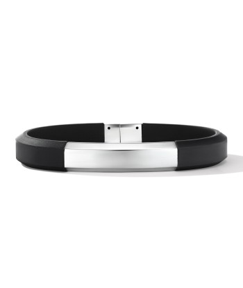 David Yurman Gents Streamline ID Black Rubber Bracelet, 10MM Les magasins à Paris et en Île-de-France