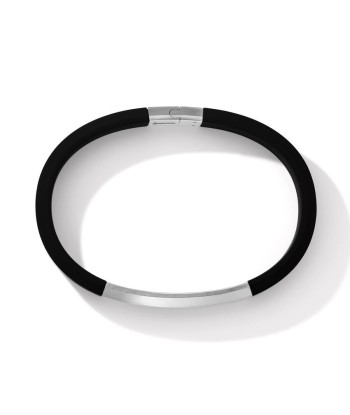 David Yurman Gents Streamline ID Black Rubber Bracelet, 10MM Les magasins à Paris et en Île-de-France