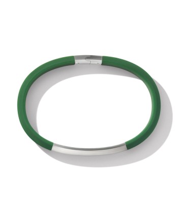 David Yurman Streamline ID Green Rubber Bracelet, 8MM Par le système avancé 