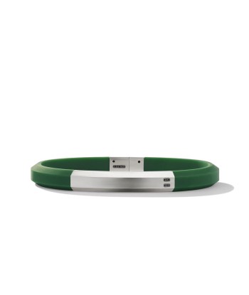 David Yurman Streamline ID Green Rubber Bracelet, 8MM Par le système avancé 