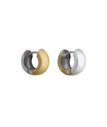 Lika Behar Chunky Huggies in 24k Gold and Sterling Silver pas chere