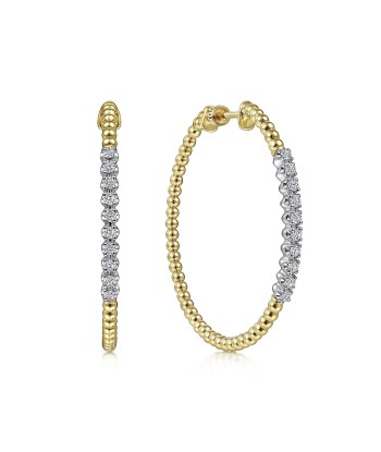 Gabriel 14K Yellow Gold 40mm Bujukan Diamond Classic Hoop Earrings 50% de réduction en Octobre 2024