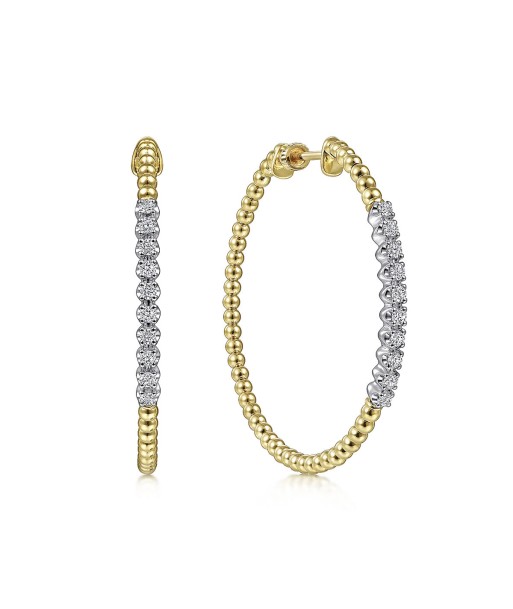 Gabriel 14K Yellow Gold 40mm Bujukan Diamond Classic Hoop Earrings 50% de réduction en Octobre 2024