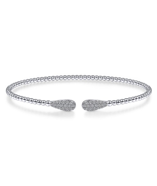 Gabriel 14K White Gold Bujukan Cuff Bracelet with Diamond Pave Teardrops 50% de réduction en Octobre 2024