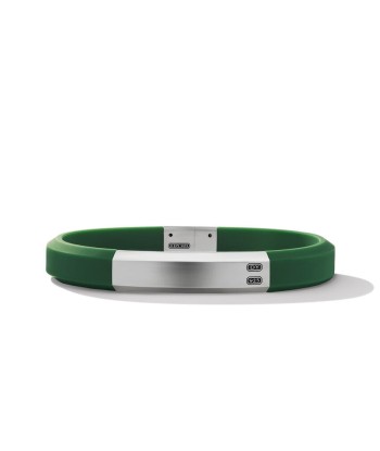 David Yurman Gents Streamline ID Green Rubber Bracelet, 10MM En savoir plus