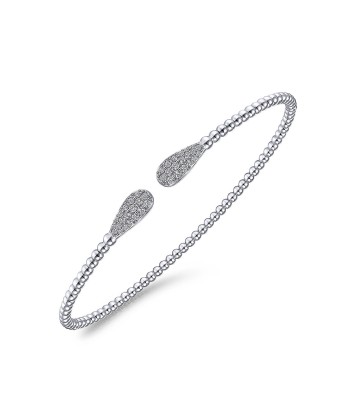 Gabriel 14K White Gold Bujukan Cuff Bracelet with Diamond Pave Teardrops 50% de réduction en Octobre 2024