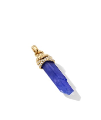 David Yurman Wrapped Tanzanite Crystal Amulet with 18K Yellow Gold and Pave Diamonds ou a consommer sur place