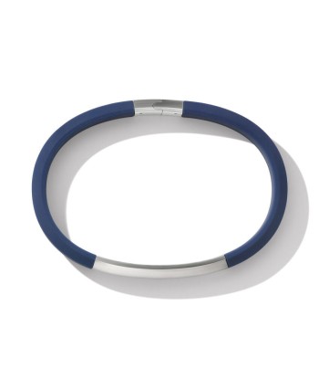 David Yurman Streamline ID Blue Rubber Bracelet, 8MM Amélioration de cerveau avec