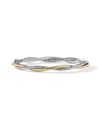 David Yurman Petite Infinity Bracelet in Sterling Silver with 14K Yellow Gold pour bénéficier 