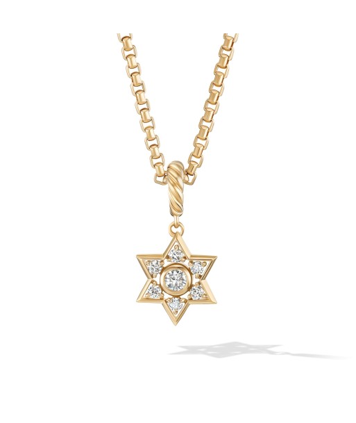 David Yurman Star of David Amulet Enhancer with Diamonds in 18k Yellow Gold la colonne vertébrale