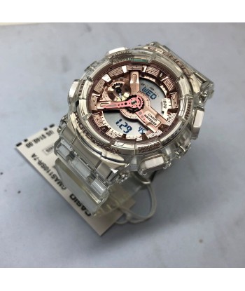 Casio G-Shock GMAS110SR-7A Transparent X Rose Gold Metallic Clear Womens Watch livraison et retour toujours gratuits