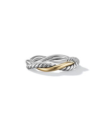 David Yurman 4MM Petite Infinity Ring in Sterling Silver with 14k Yellow Gold Toutes les collections ici