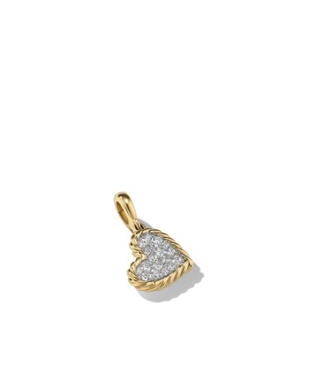 DY Elements Heart Pendant in 18K Yellow Gold with Pave Diamonds pour bénéficier 