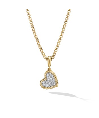 DY Elements Heart Pendant in 18K Yellow Gold with Pave Diamonds pour bénéficier 