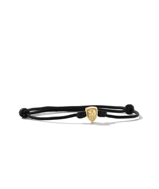 David Yurman St. Michael Black Cord Bracelet with 18K Yellow Gold 2 - 3 jours ouvrés.