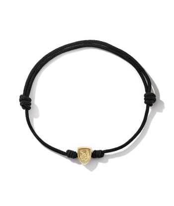 David Yurman St. Michael Black Cord Bracelet with 18K Yellow Gold 2 - 3 jours ouvrés.