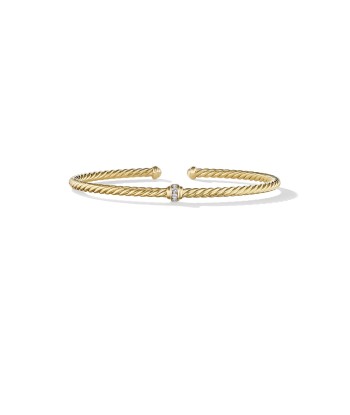 David Yurman Cable Classics Center Station Bracelet in 18K Yellow Gold, 3MM JUSQU'A -70%! 