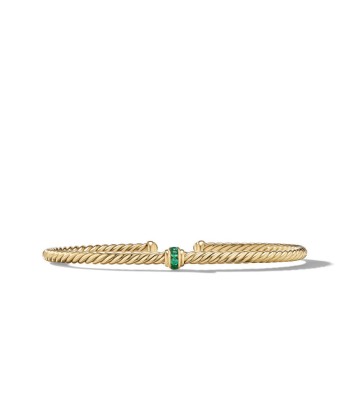 David Yurman Cable Classics Center Station Bracelet in 18K Yellow Gold, 3MM JUSQU'A -70%! 