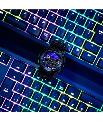 CASIO G-SHOCK GA100RGB-1A Garish Rainbow Gamers RGB Watch 50-70% off 