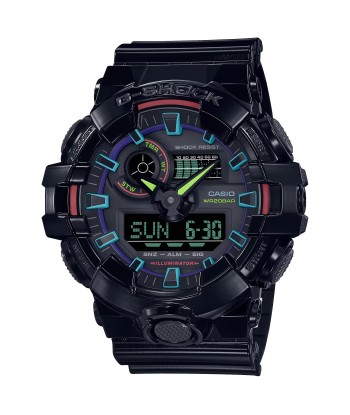 CASIO G-SHOCK GA700RGB-1A Rainbow Glossy Black Gamers Watch livraison et retour toujours gratuits